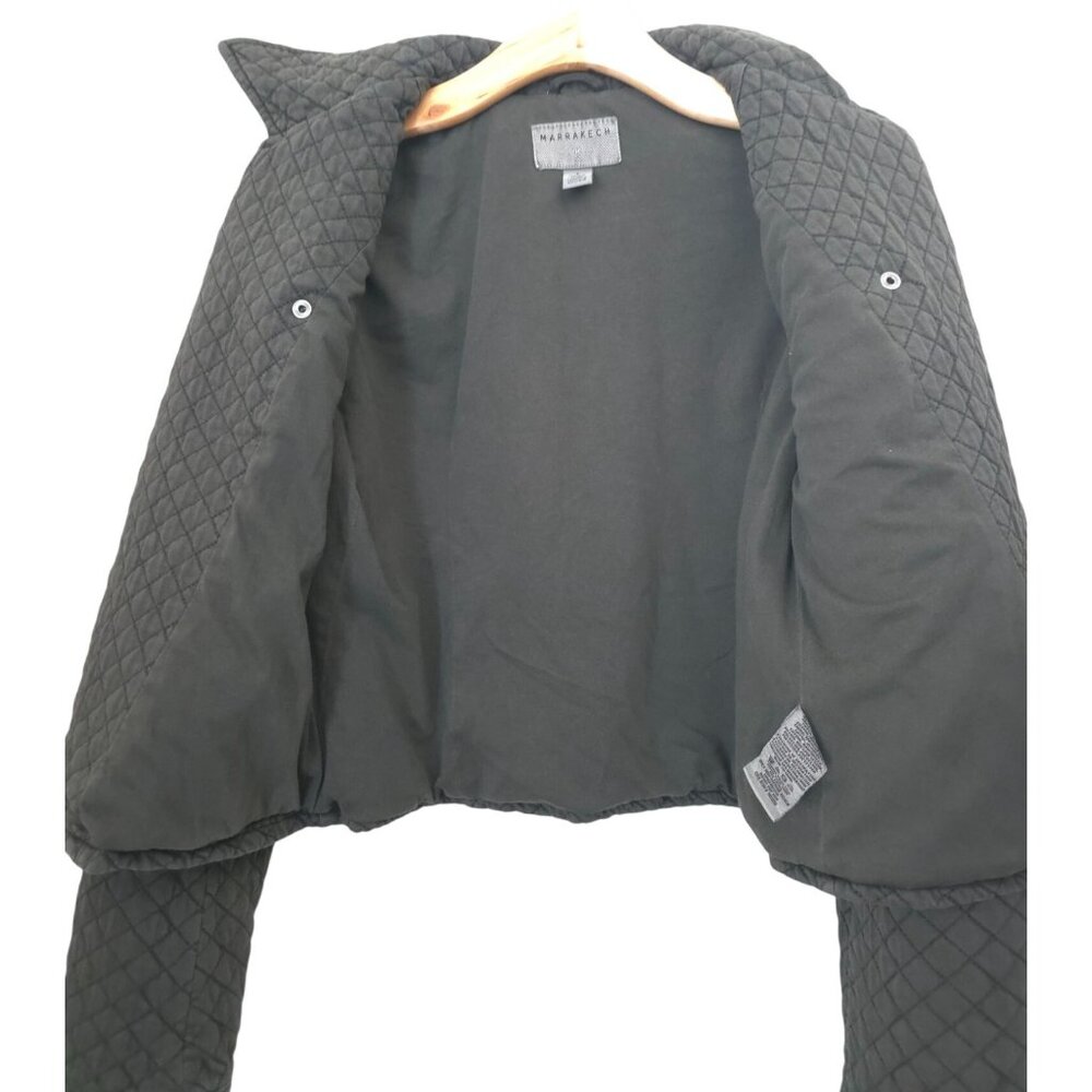 Marrakech Anderson Quilted Asymmetrical Charcoal Moto Jacket Women's Sz S - Picture 6 of 10